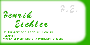 henrik eichler business card
